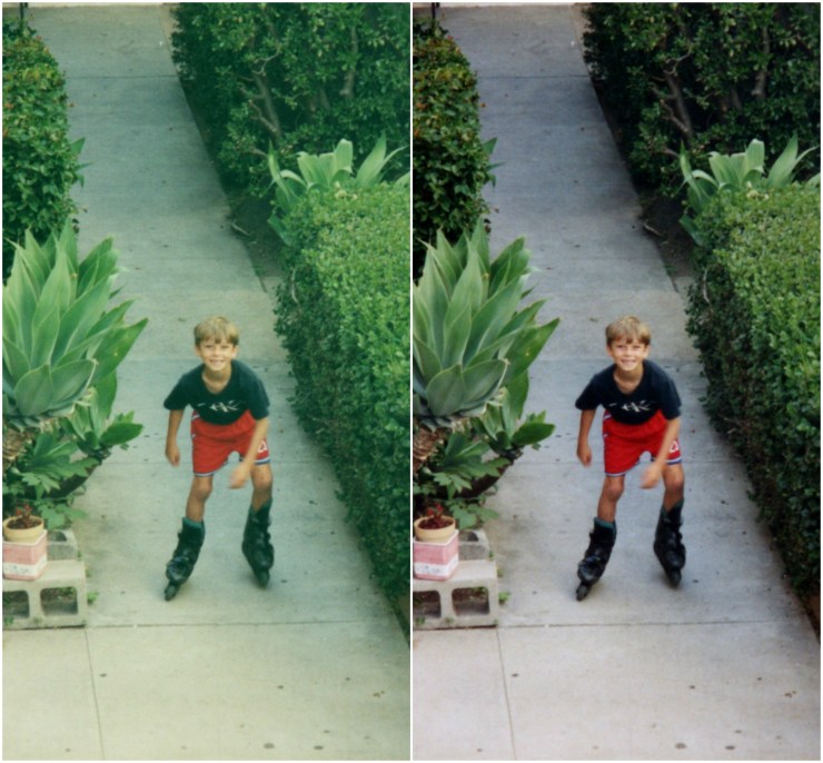 Millennial Scans before/after auto-enhanced